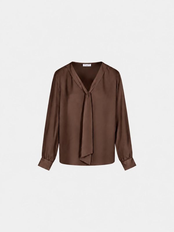 Blusa In Georgette Con Sciarpina