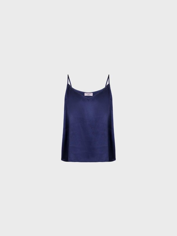 Top Di Raso Con Spalline Sottili