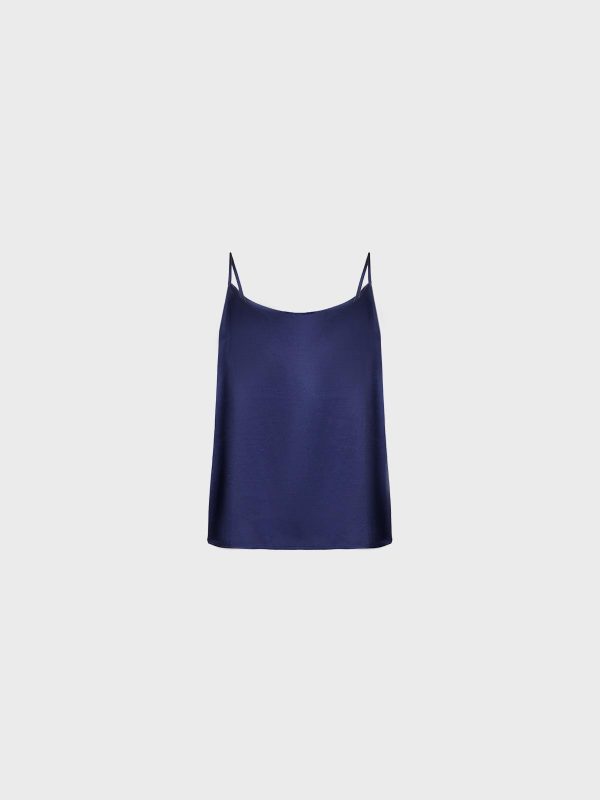 Top Di Raso Con Spalline Sottili
