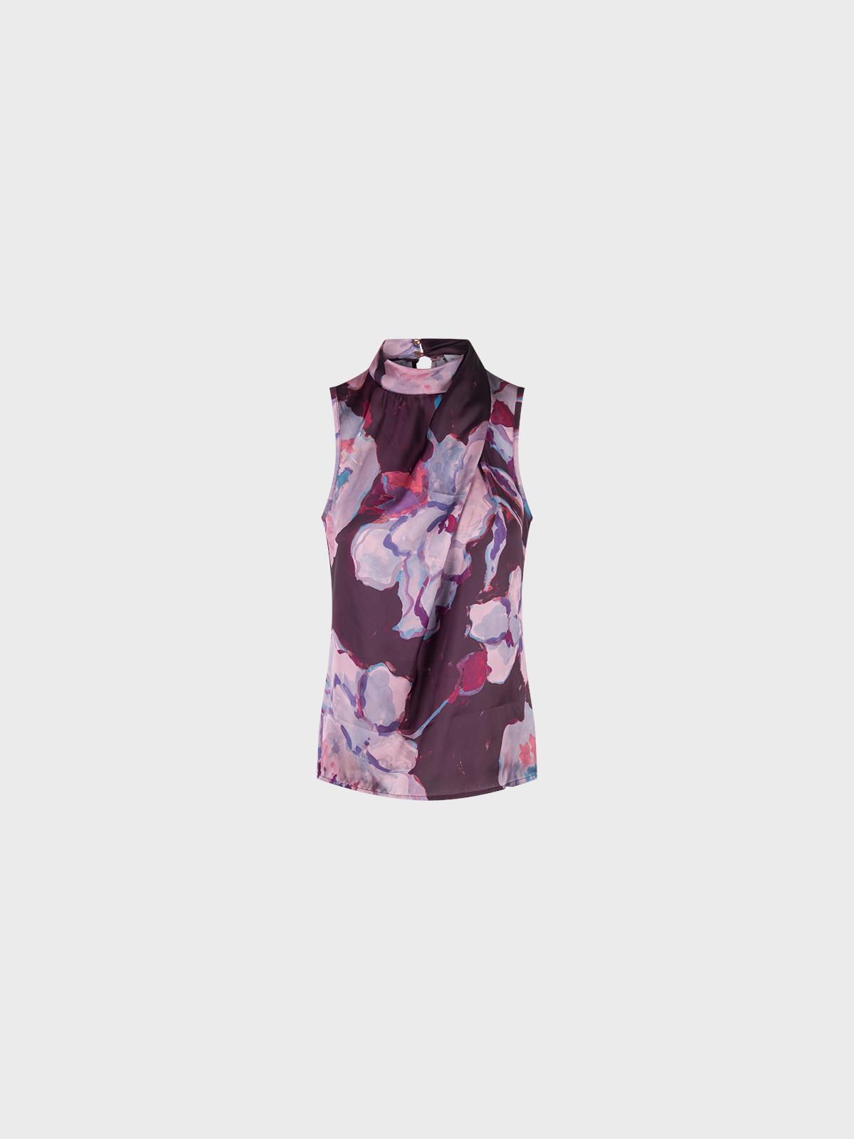 Blusa In Satin Stampato
