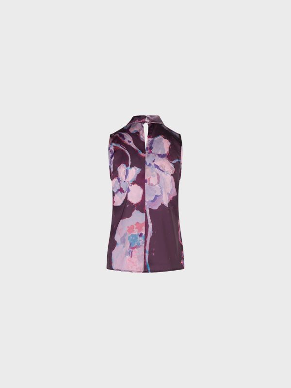 Blusa In Satin Stampato