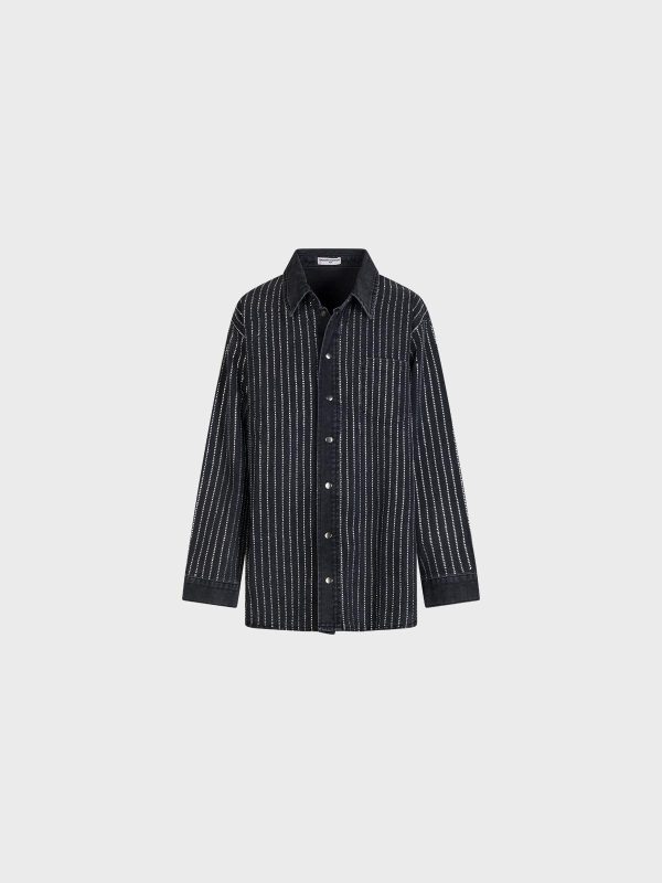 Camicia In Denim Strass