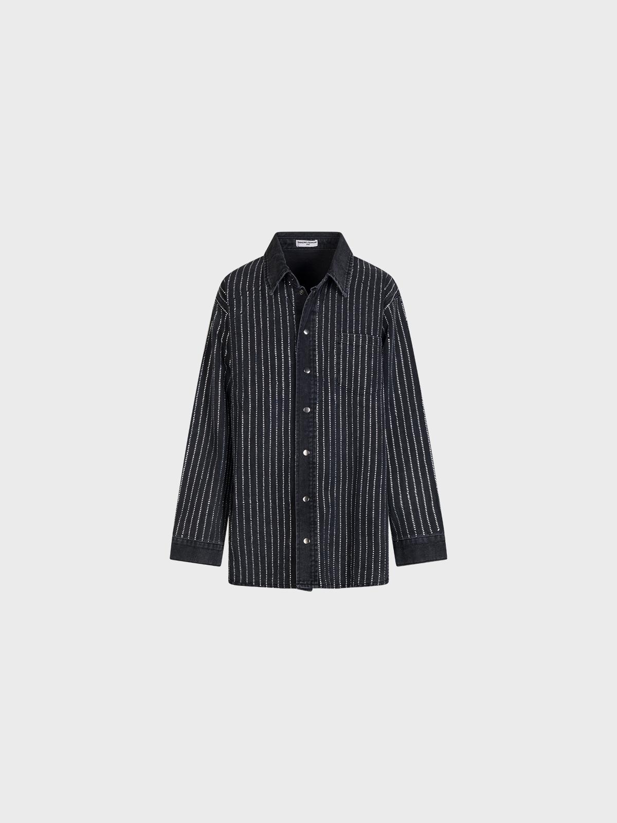 Camicia In Denim Strass