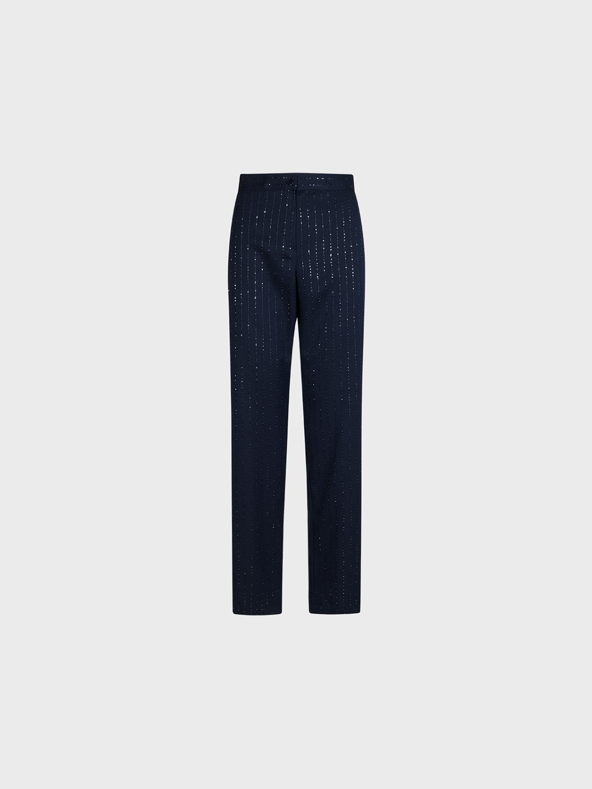 Pantalone Gessato Paillettes