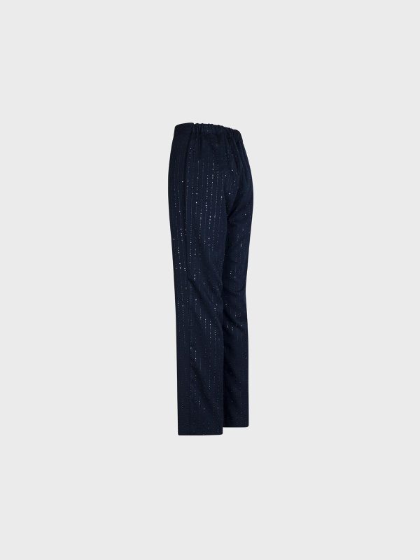 Pantalone Gessato Paillettes