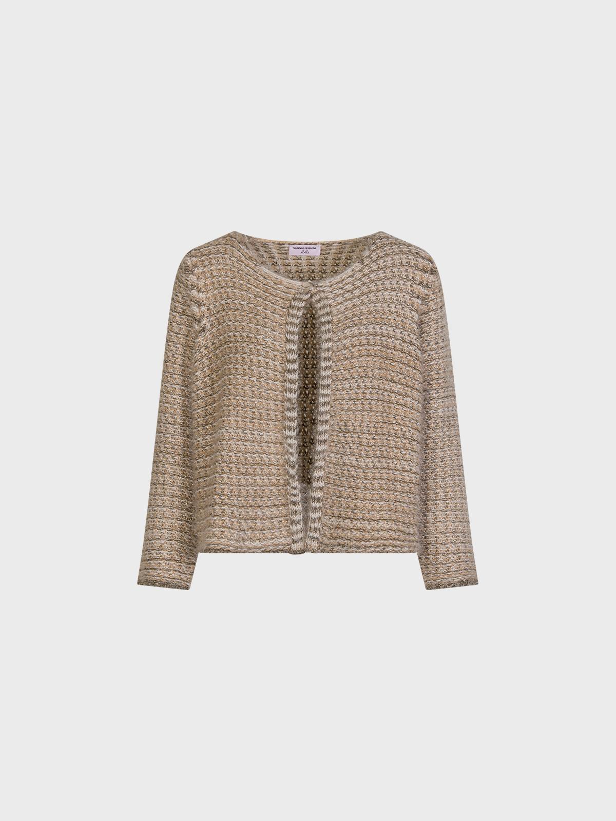 Giacca In Maglia Effetto Stuoia