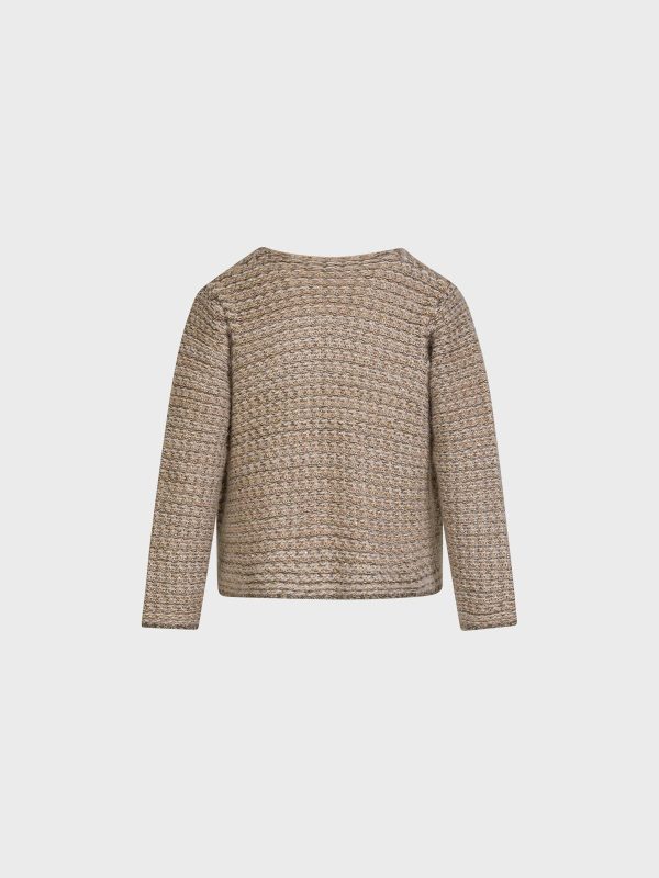 Giacca In Maglia Effetto Stuoia