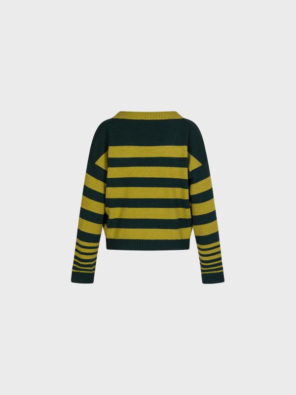 Maglia Rigata In Misto Lana