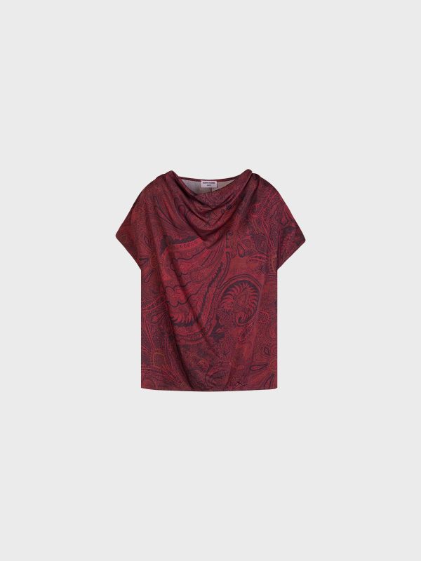Blusa Scollo Gronda Stampata