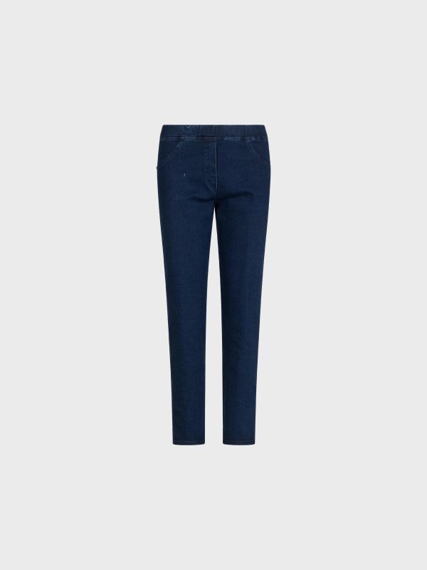 Pantalone In Fake Denim