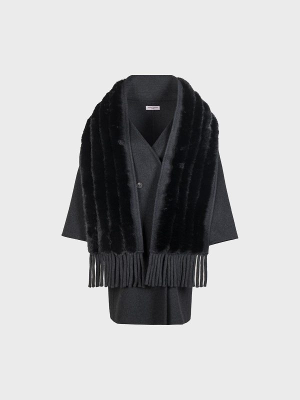 Cappotto Over Con Ecopelliccia
