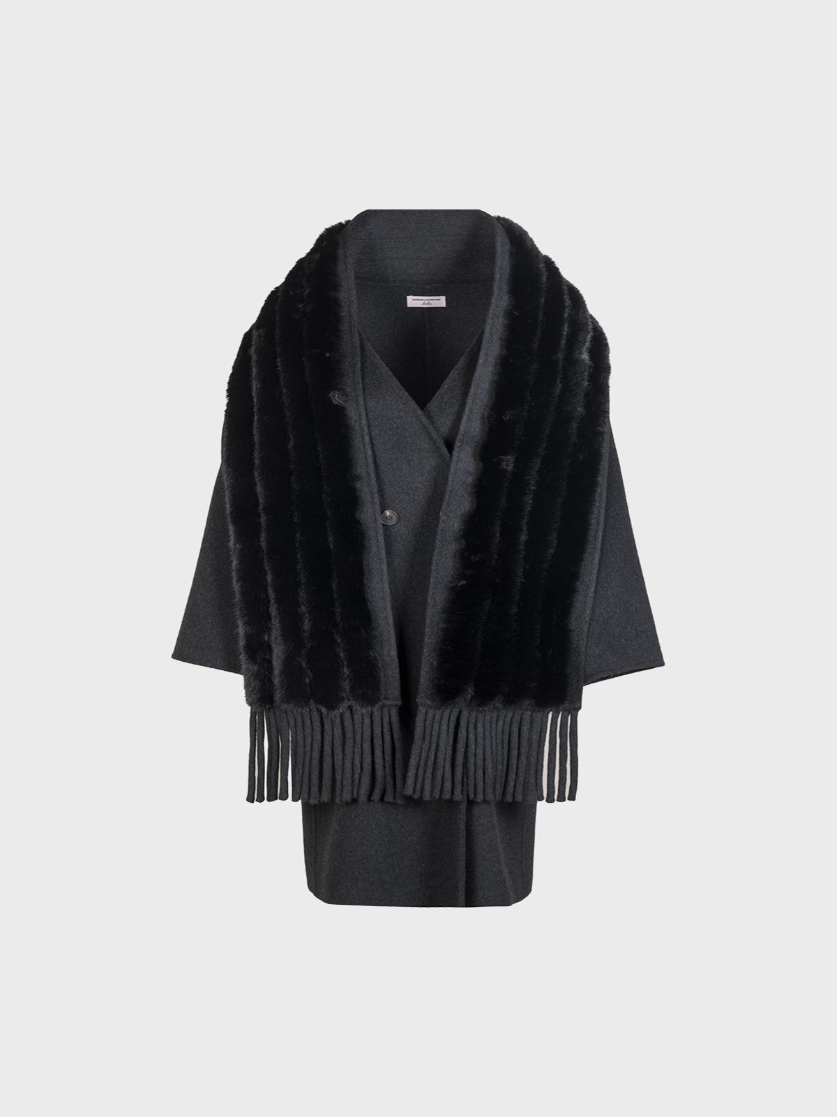 Cappotto Over Con Ecopelliccia