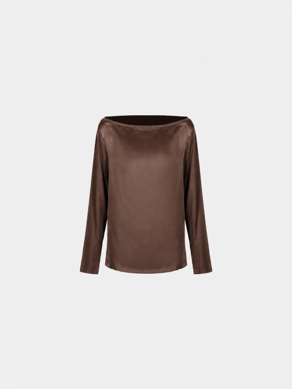 Blusa Scollo Barca Bimaterica