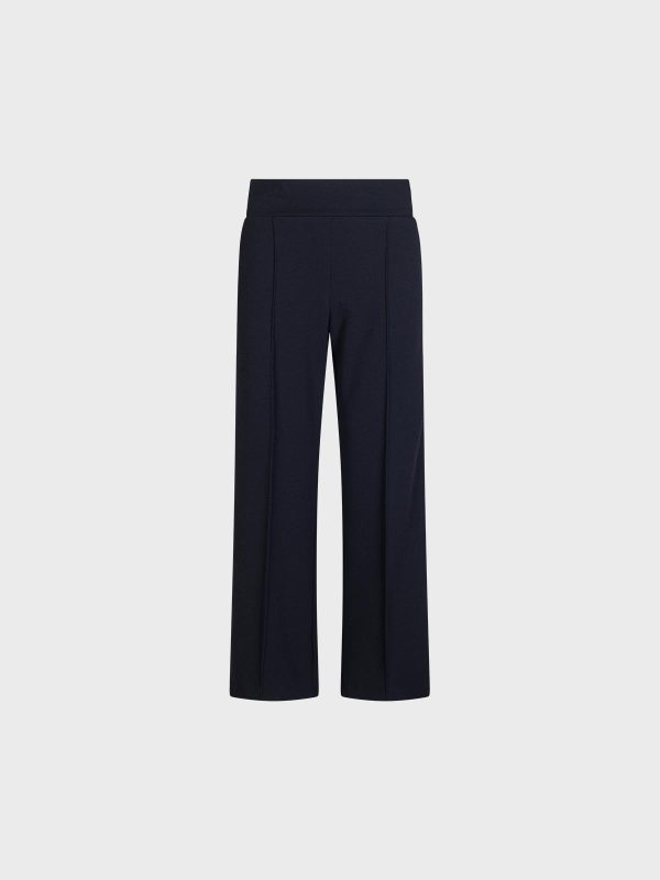 Pantalone In Crepe Con Banda Paillettes