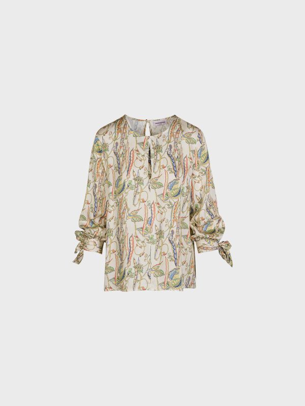 Blusa In Satin Di Viscosa