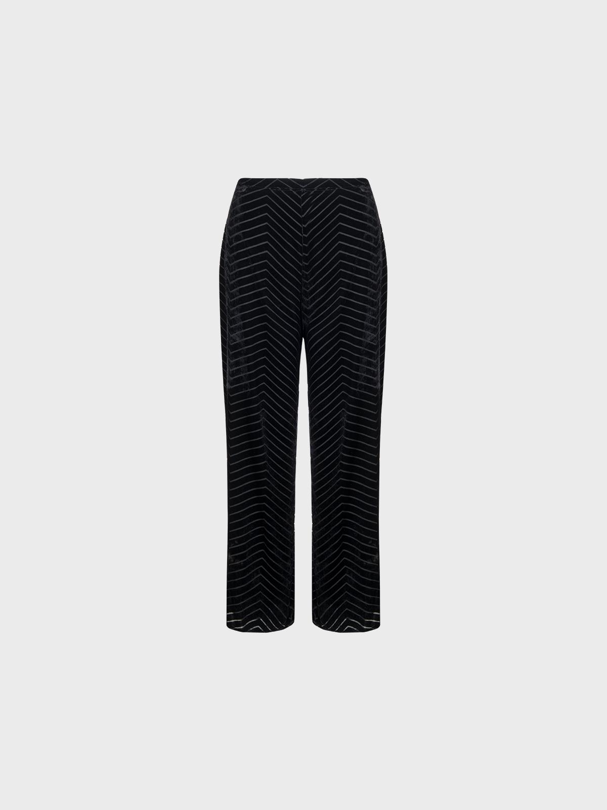 Pantalone In Velluto Chevron