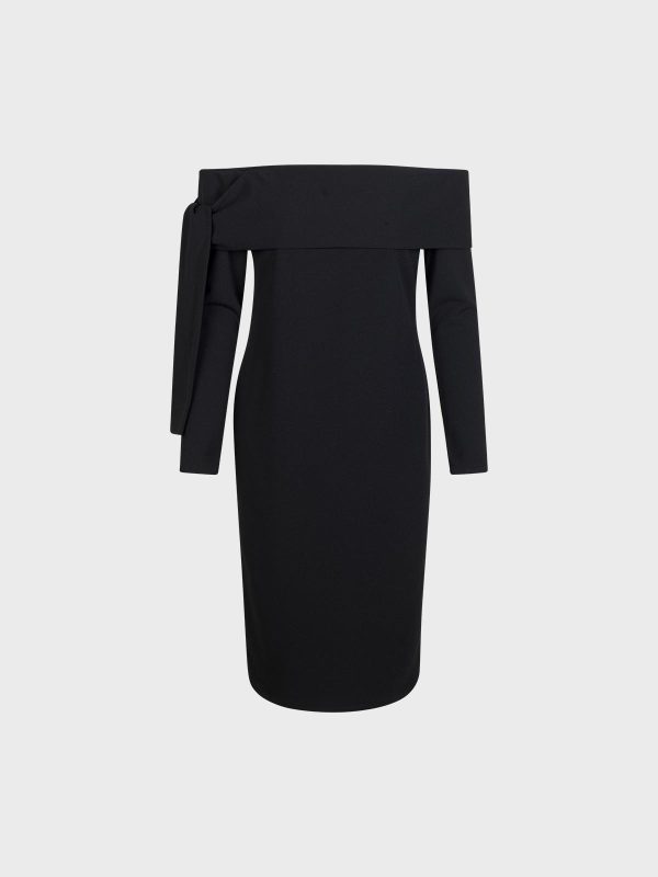 Abito In Crepe Scollo Shiffer