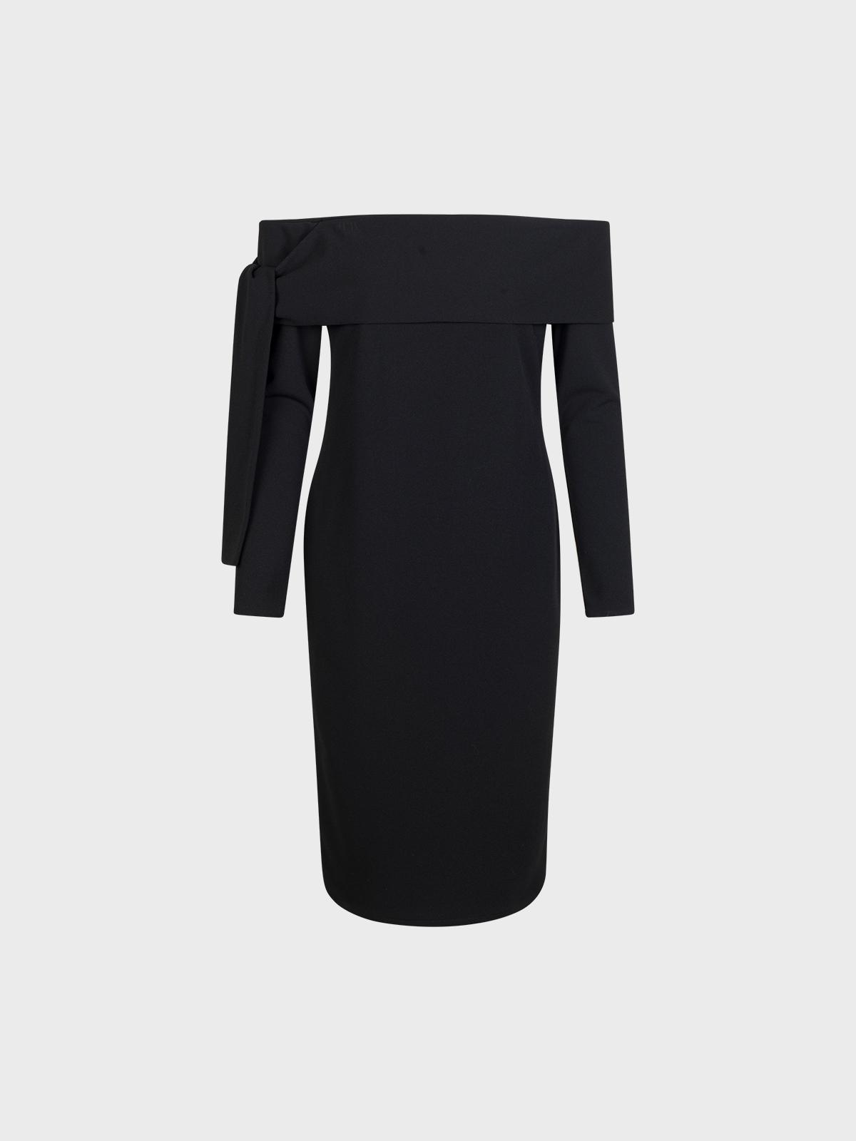 Abito In Crepe Scollo Shiffer