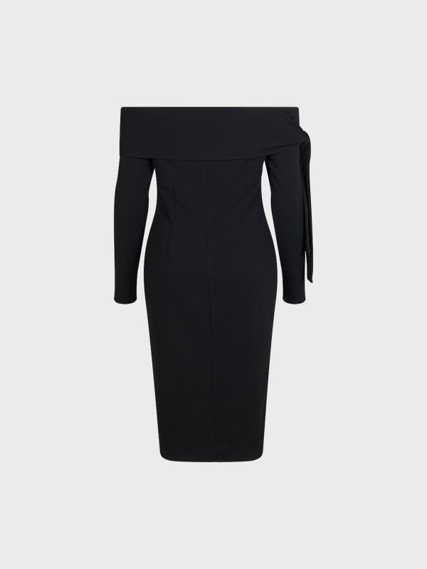 Abito In Crepe Scollo Shiffer