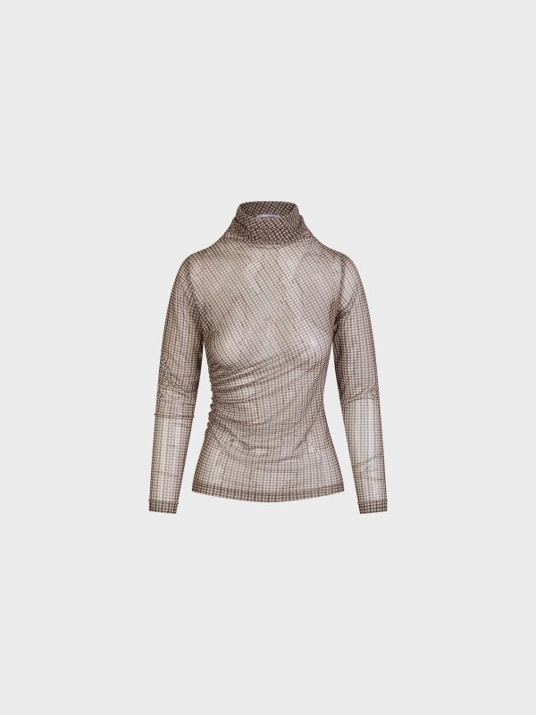 Maglia In Tulle Stampato