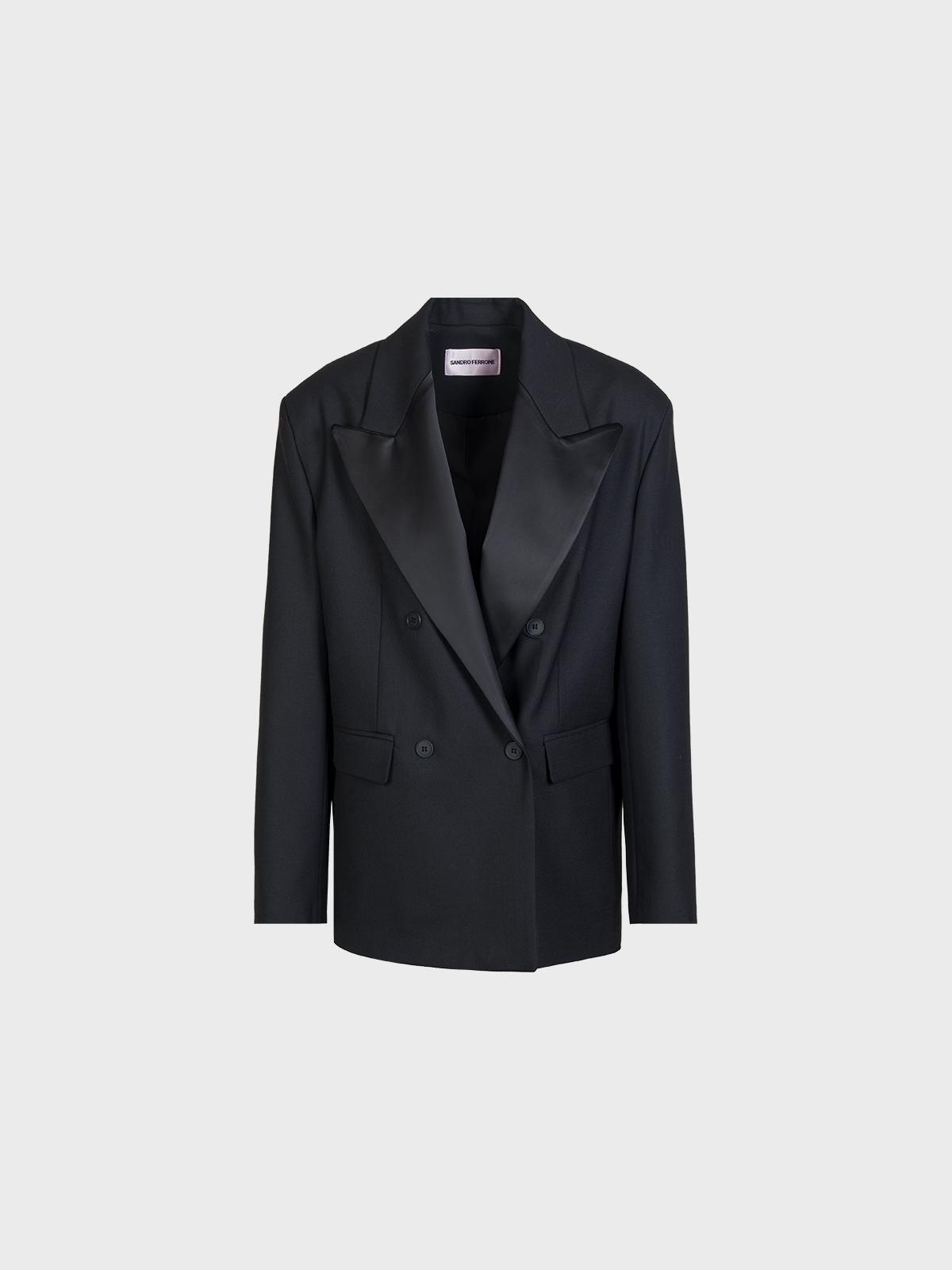Blazer Con Rever In Satin