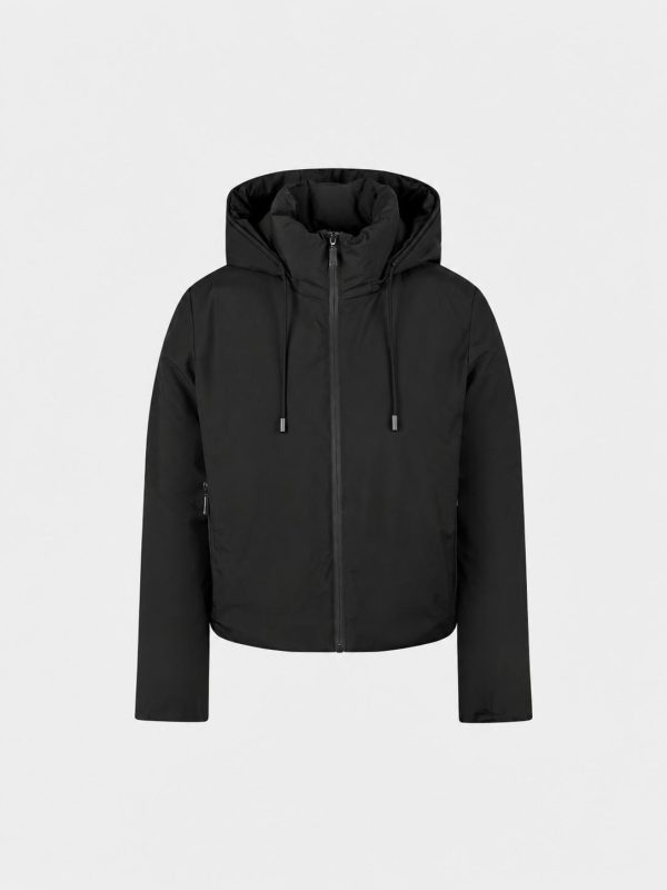 Piumino Corto Imbottito Con Zip Davanti